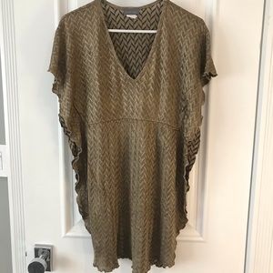 Jordan Taylor- Dolman Sleeve V-neck Gold  Coverup